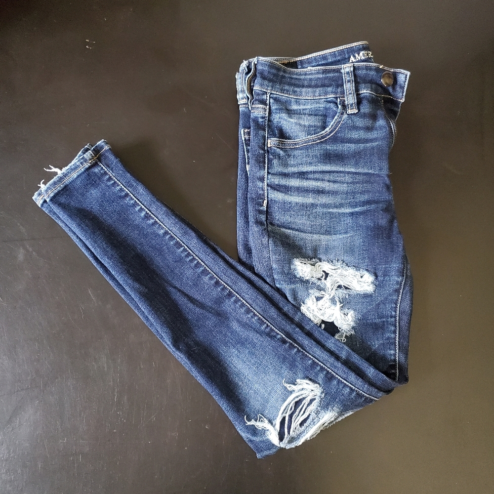 Distressed American Eagle Jeans